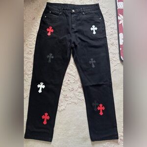 Chrome Hearts Cross patch denim jeans size 36